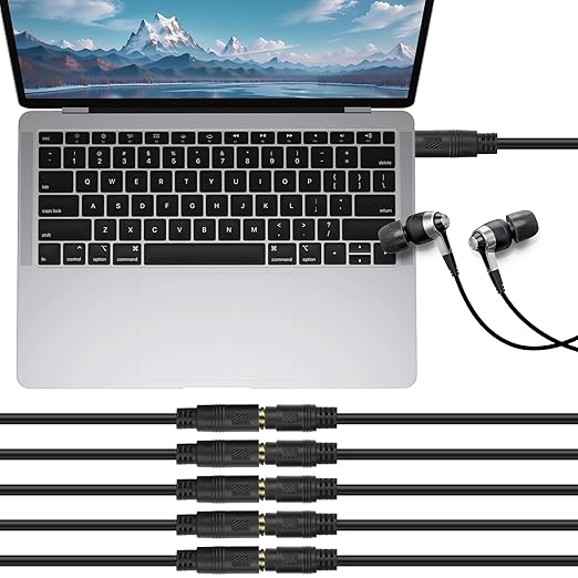 MEIRIYFA 3.5mm Headset Splitter Cable 1/8" 4-Pole/3-Rings TRRS 1 Female to 5 - Image 4