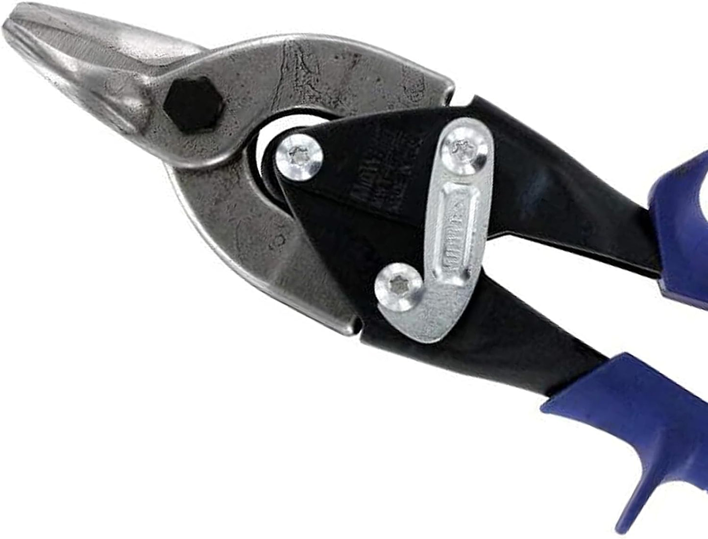 MIDWEST Bulldog Aviation Tin Snip - Straight Cut Regular Tinner Shears, Made in the USA - MWT-6716B | Made in USA, Straight Cut Bulldog Aviation Snips, Glidetech Forged Blades, Pinch-Thru-Point Cuts, Kush'N-Power Grips