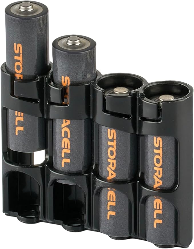 AA Battery Storage Caddy by Storacell, Holds 4 Batteries - Image 2