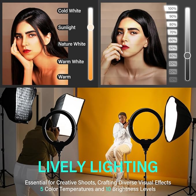 UBeesize 14'' Foldable Ring Light - Image 3