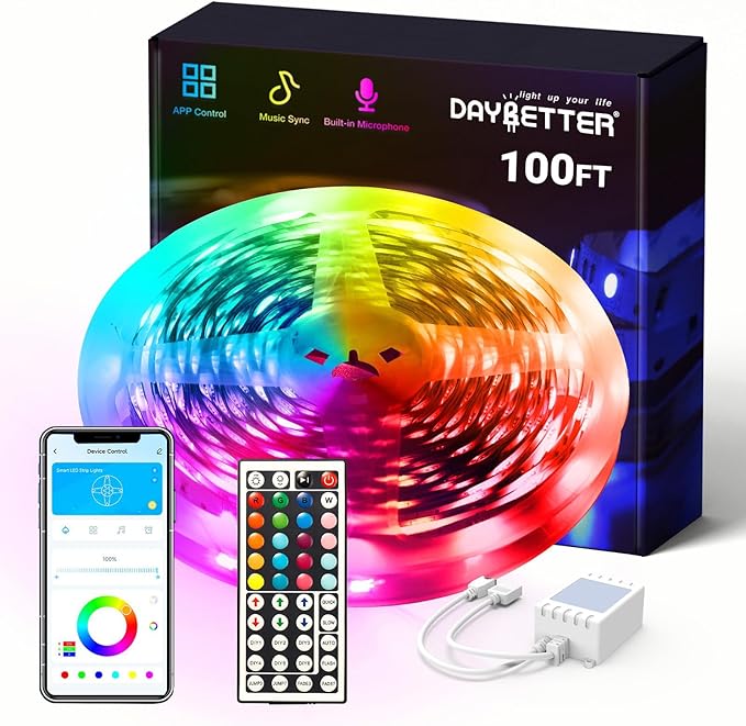 DAYBETTER Smart RGB Led Strip Lights, 100ft Led Lights by DAYBETTER