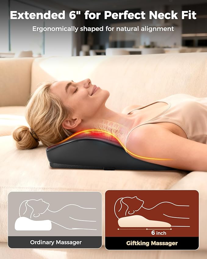 Neck Massager with Heat, Shiatsu Back and Neck Massagers, 3D Deep Tissue - Image 2