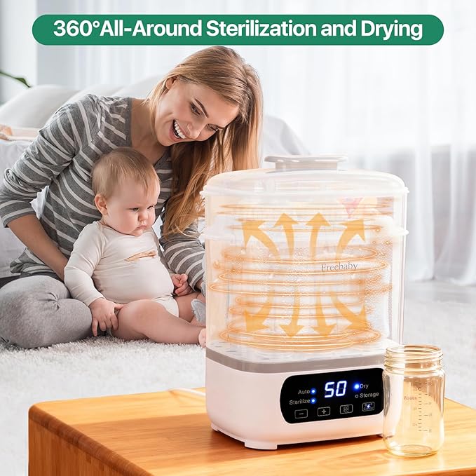 Freebaby Baby Bottle Steamer and Dryer, All-in-One Sterilizer and Dryer - Image 2