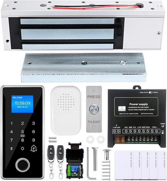 Waterproof Fingerprint Door Access Control System kit, Includes a 1200LB by NCLTHS