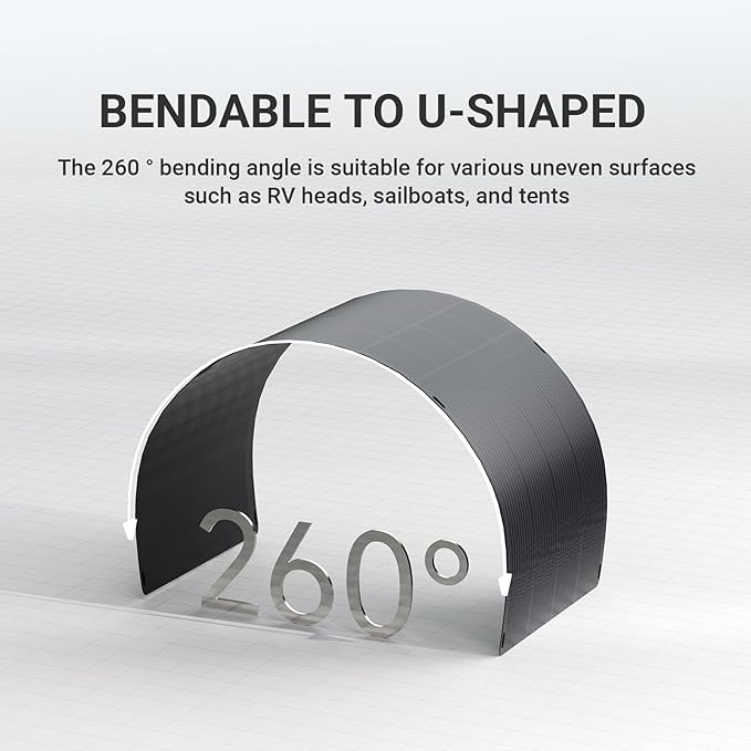 ALLPOWERS SF200 200W Flexible Solar Panel, Ultra-Thin 3mm Bendable - Image 7