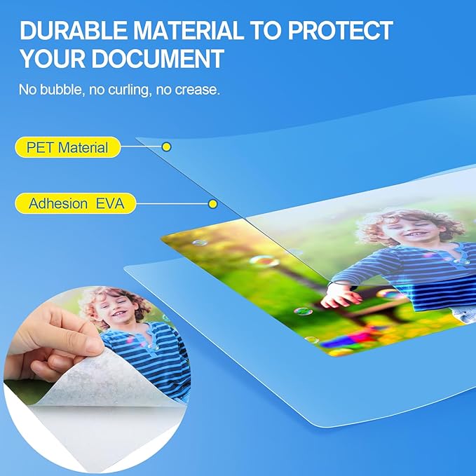 KTRIO 5 Mil Laminating Sheets 150 Pack, Various Sizes Thermal Laminating Pouches - Image 5