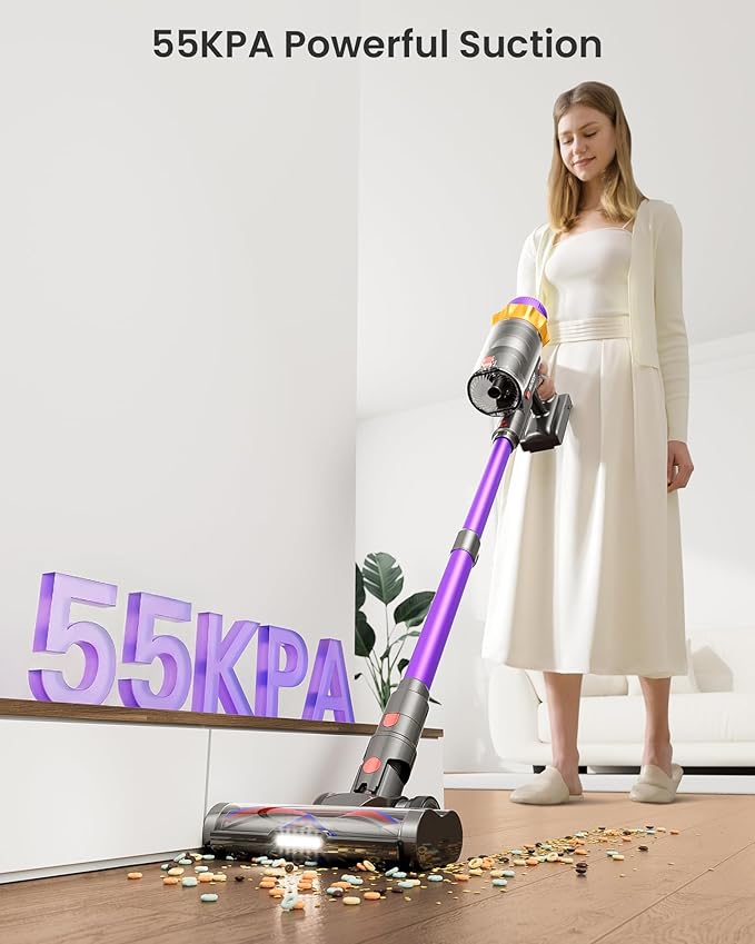 Cordless Vacuum Cleaner, 650W 55KPA 70 Mins Vacuum Cleaners - Image 2