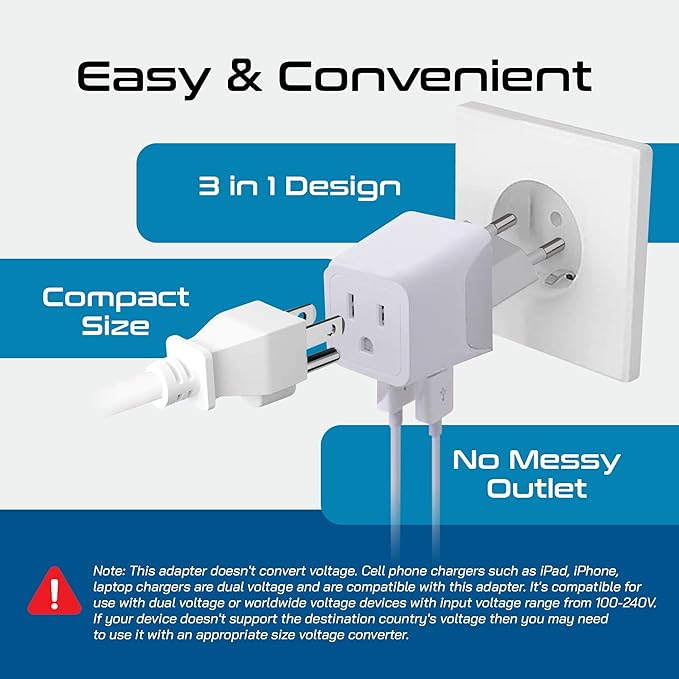Ceptics European Travel Plug Adapter - Image 8