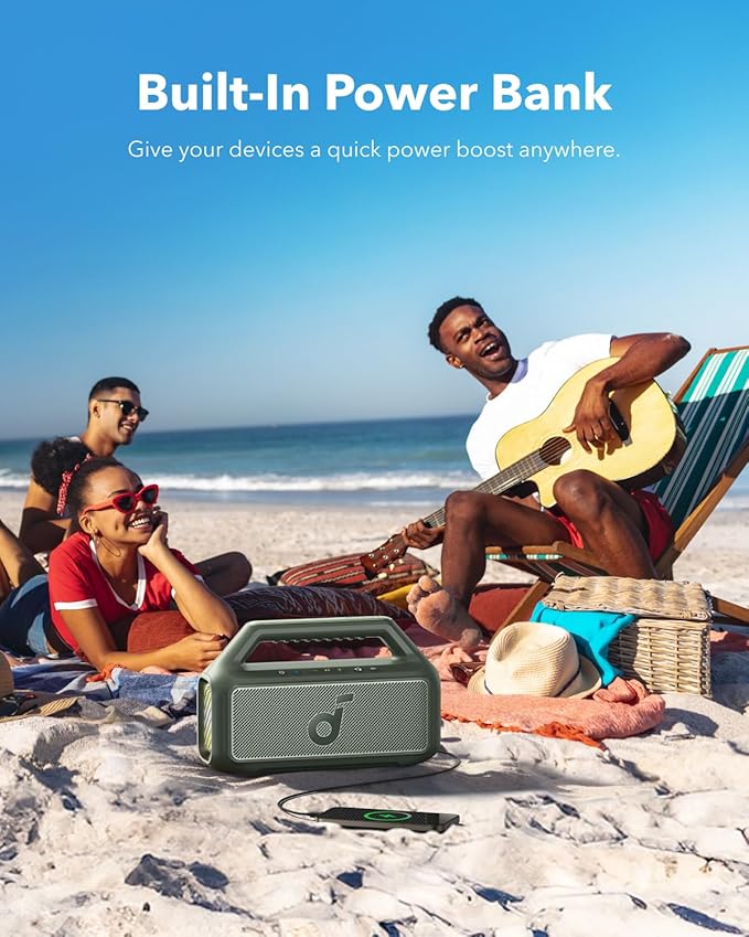 Soundcore Boom 2 by Anker, Outdoor Speaker, BassUp 2.0, 24H Playtime, IPX7 - Image 7