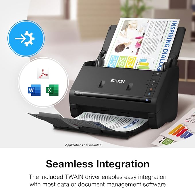 Epson Workforce ES-400 II Color Duplex Desktop Document Scanner - Image 3