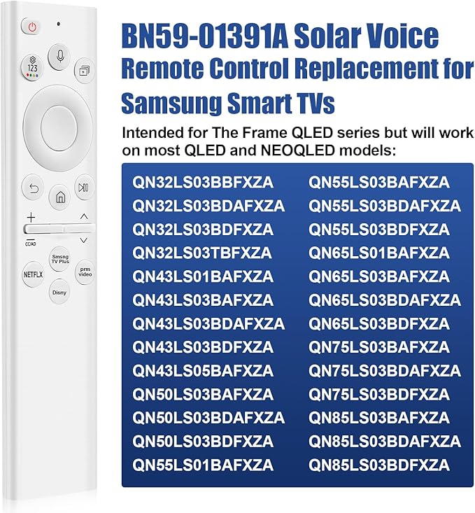 for Samsung tv Remote Solar Voice Replacement - Image 2