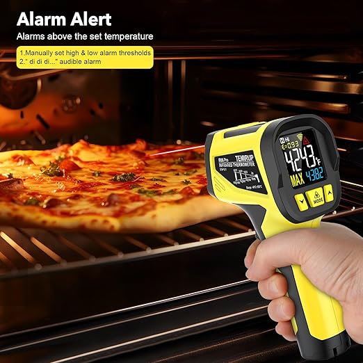 Infrared Thermometer Temperature Gun, TEMIRUP Non-Contact Digital IR Laser Temp - Image 6
