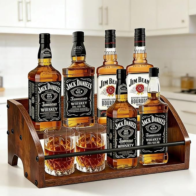 Rustic Wooden Countertop Organizer Brown by STAEVER