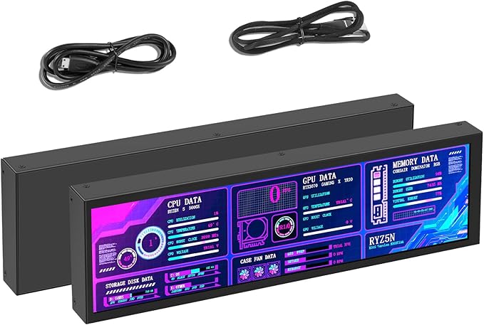 8.8 Inch PC Temperature Display, PC Sensor Panel Display, Computer Temp Monitor by AISHICHEN