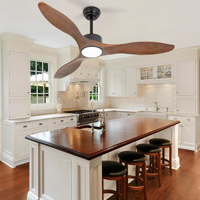 revoici 52 Inch Brown Wood Ceiling Fan - Image 9