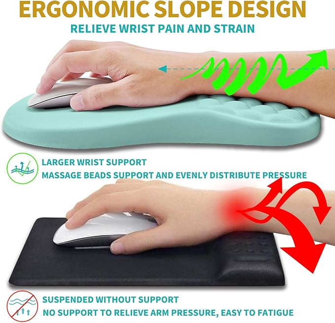 Hokafenle 2 in 1 Ergonomic Mouse Pad Wrist Support & Wrist Rest - Image 5
