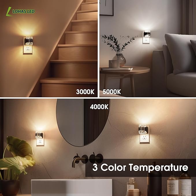 L LOHAS LED Night Light, Bubble Night Lights Plug into Wall, 4 Pack - Image 7