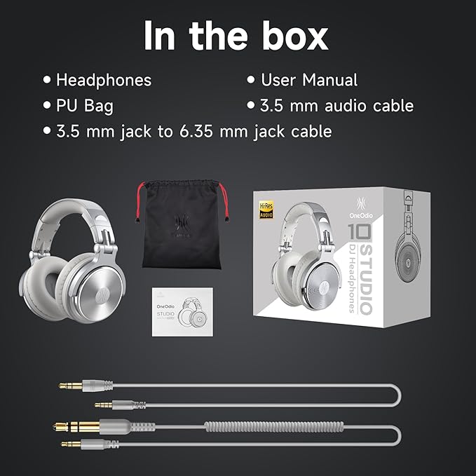OneOdio Wired Over Ear Headphones Studio Monitor & Mixing DJ Stereo Headsets - Image 8
