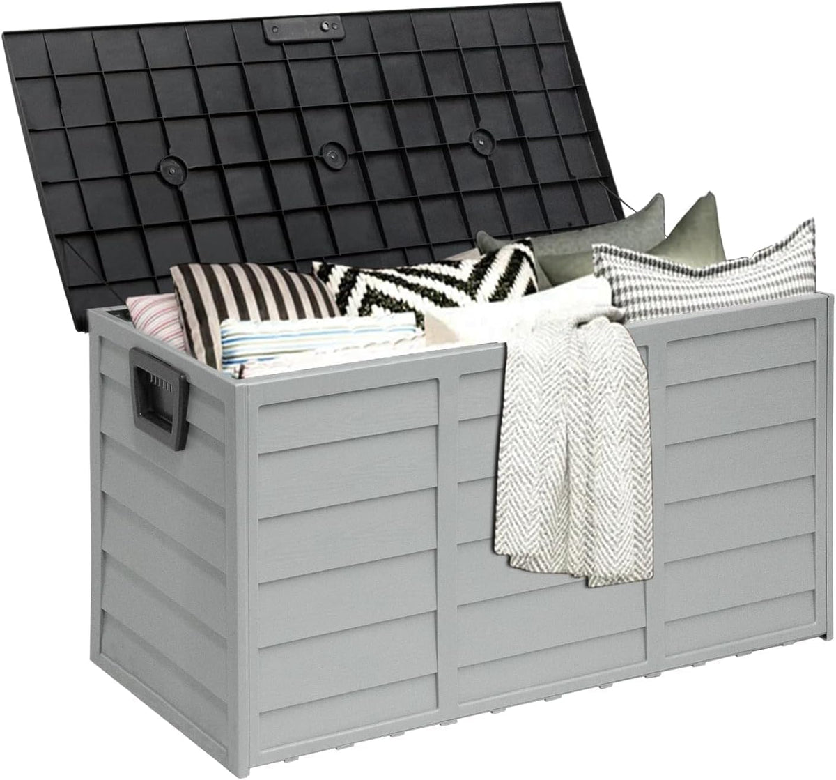 75 gallon outdoor deck storage box, patio resin, main product view