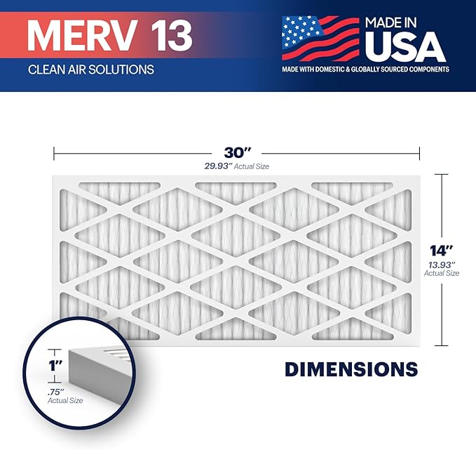 BNX TruFilter 14x30x1 Air Filter MERV 13 - Image 2
