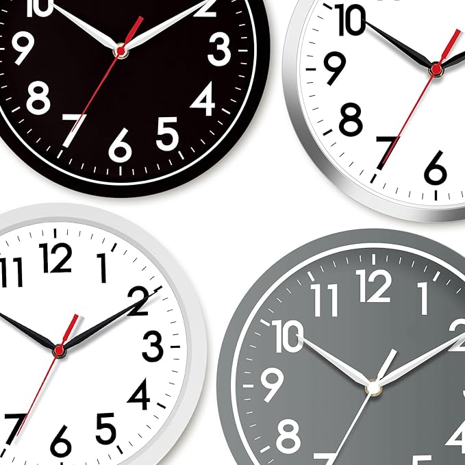 AKCISOT Wall Clock 8 Inch Silent Non-Ticking Modern Clocks Battery Operated - Image 4