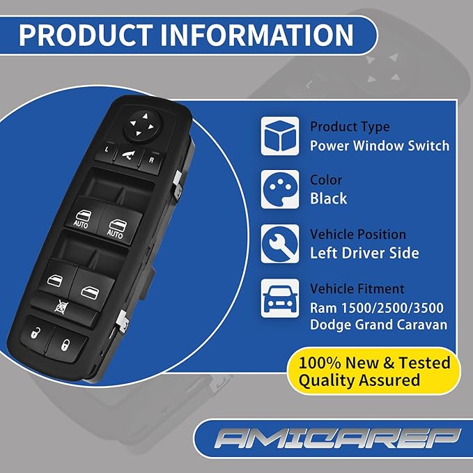 AMICAREP Master Power Window Switch Driver Side Compatible - Image 2