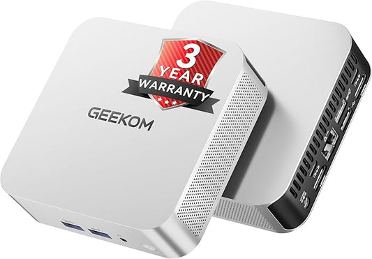 GEEKOM A8 Mini PC with AMD Ryzen 7 8845HS, 3-Year Coverage, 32GB DDR5 RAM 1TB by GEEKOM