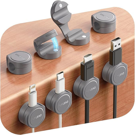 8-Pack Cord Organizer Magnetic Cable Clips, Desk Cable Management Wire Hider by Sincerityisworththewait