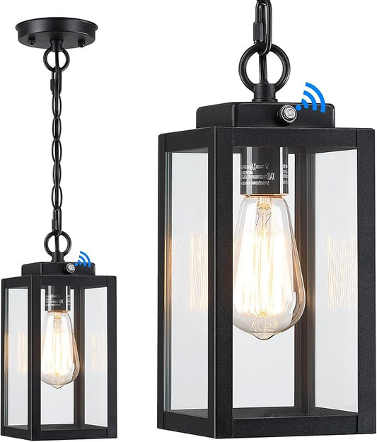 11'' Dusk to Dawn Outdoor Pendant Light, Modern Outside Chandelier Outdoor by MYHXQ
