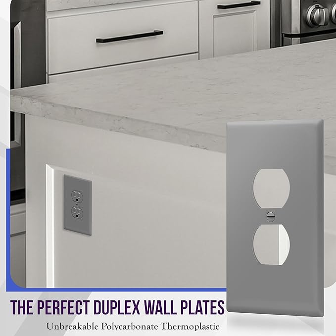 ENERLITES Duplex Receptacle Outlet Wall Plate, Jumbo Electrical Outlet Cover - Image 3