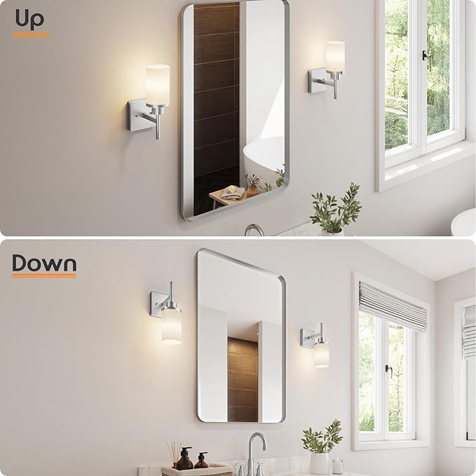 AONEON Bathroom Light Fixtures Brushed Nickel Vanity Lights - Image 3