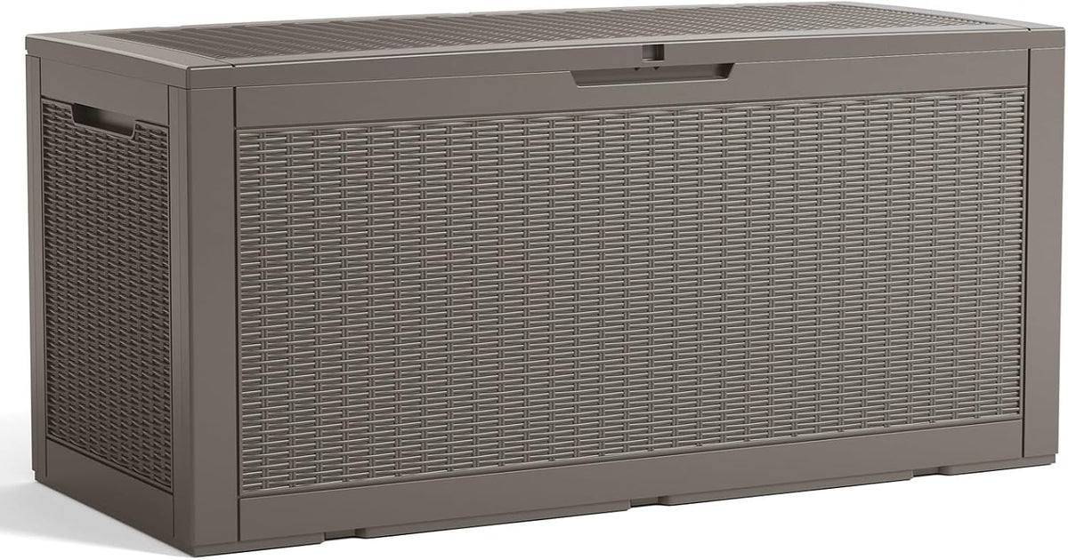 drato 120 gallon deck boxes outdoor waterproof, resin, main product view