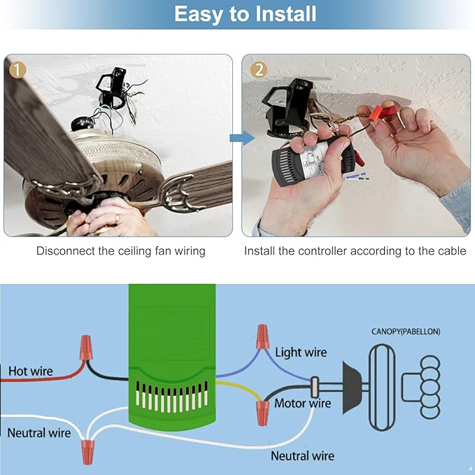 99770 Ceiling Fan Remote Control Kit Replacement - Image 5
