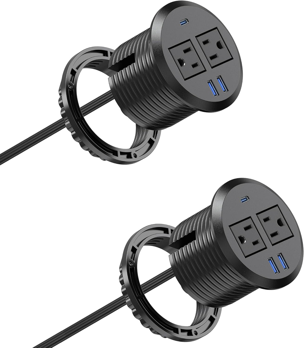 3 inch Desktop Power Grommet USB C, 20W Fast Charging Station, Furniture