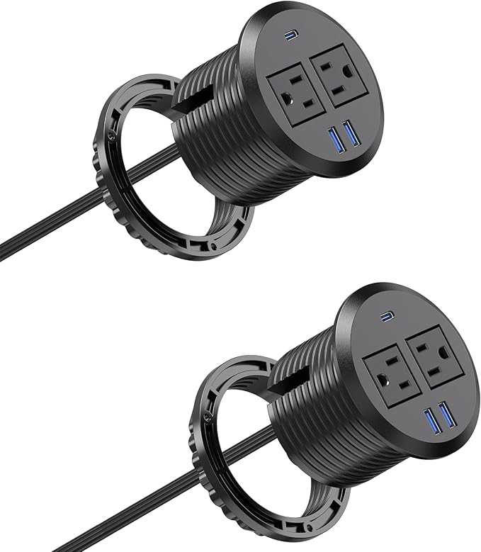 3 inch Desktop Power Grommet USB C, 20W Fast Charging Station, Furniture by Jgstkcity