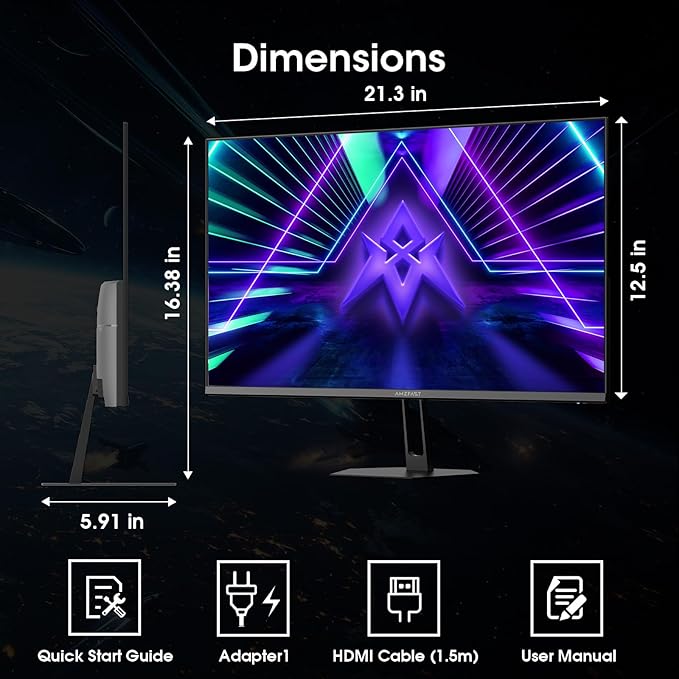 Amzfast 24 Inch Gaming Monitor 180Hz 200Hz FHD 1080p Computer Monitor, 1ms - Image 9