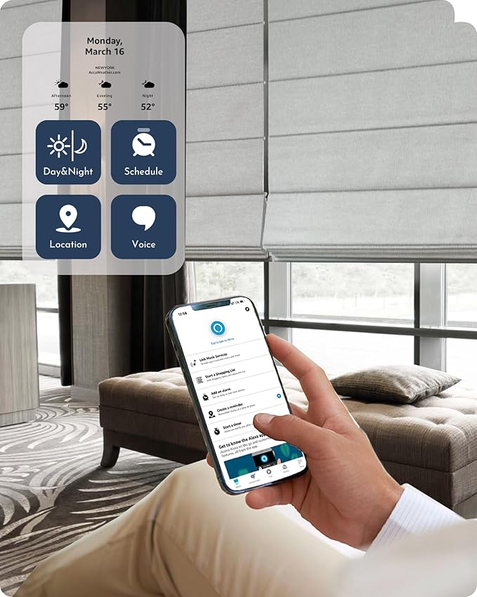 Graywind Smart Roman Shades 100% Blackout Compatible - Image 3