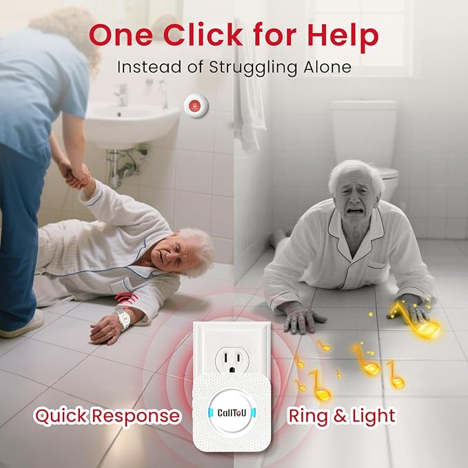 CallToU Caregiver Pager Wireless Call Button Nurse Alert System 500+ Feet - Image 2
