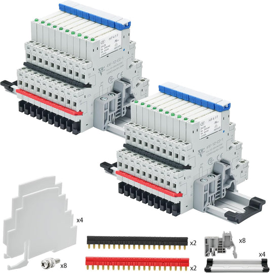 20Pcs Miniature Power Relay DC24V HF41F/24-ZS 1NO 1NC 6A SPDT