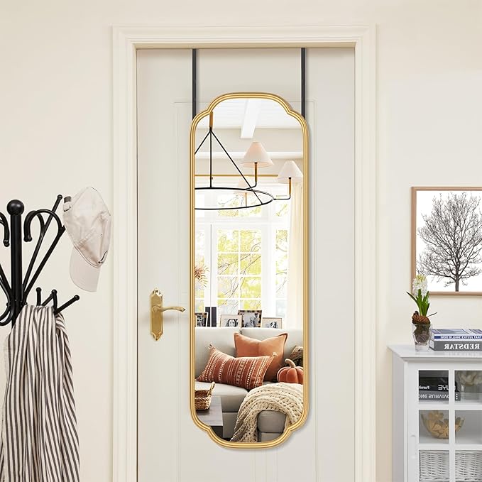 48"x16" Gold Door Mirror Full Length Over The Door - Image 8