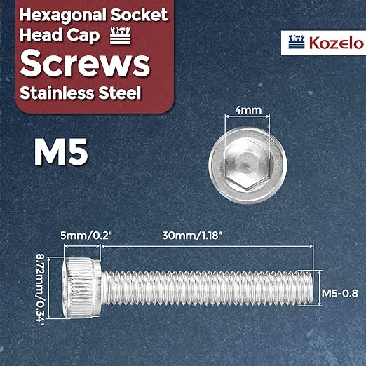 Kozelo 30pcs Socket Head Cap Screws - Image 2