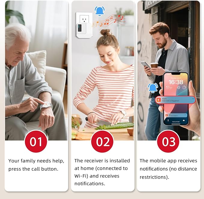 CallToU Wi-Fi Wireless Caregiver Pager Call Button - Image 2