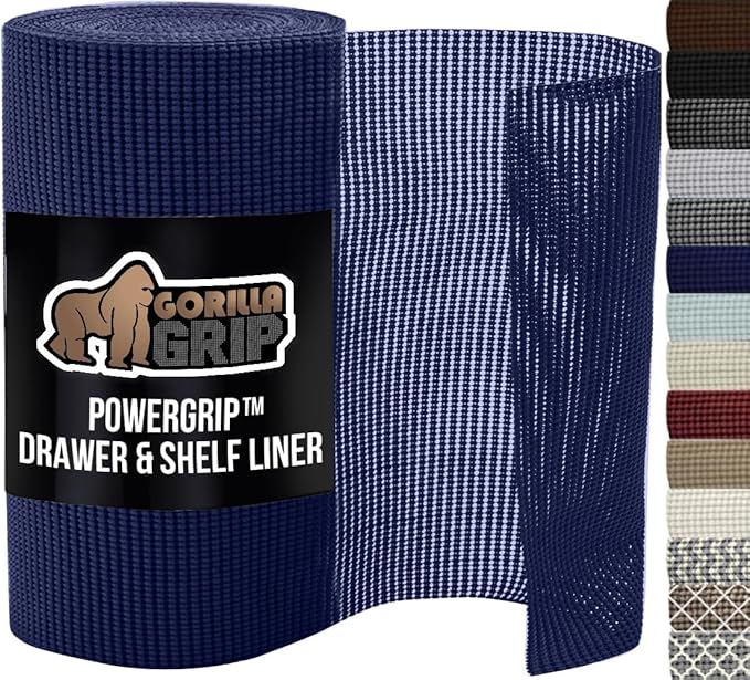 GORILLA GRIP powerGRIP Drawer Shelf and Cabinet Liner, Thick Strong Hold by GorillaGrip