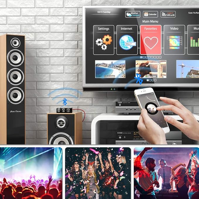 ZK-502T Power Amp Bluetooth 5.0 Audio Amplifiers Board 2.0 Channel 50W+50W AUX - Image 4