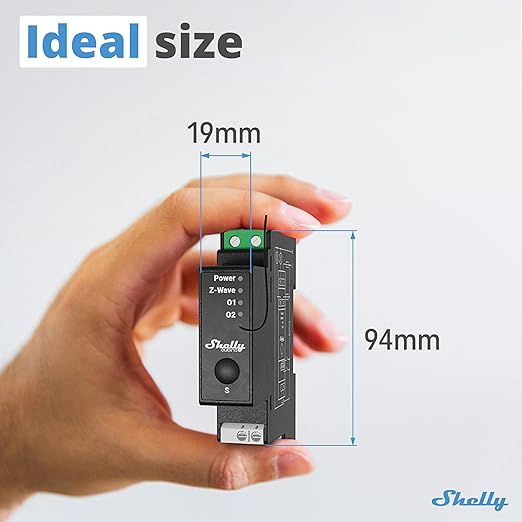 Shelly Wave Pro 2PM US LR | Z-Wave Long Range 2-Channel Smart Relay Switch - Image 2