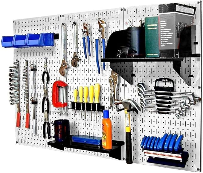 Wall Control 30-WRK-400WB Standard Workbench Metal Pegboard Tool Organizer by Wall+Control
