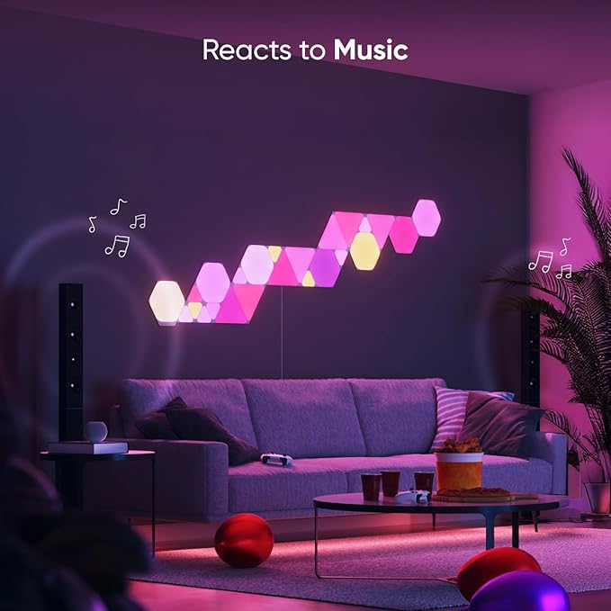 Nanoleaf Shapes LED Wall Lights, RGBW Smart Wall Panels - Image 6