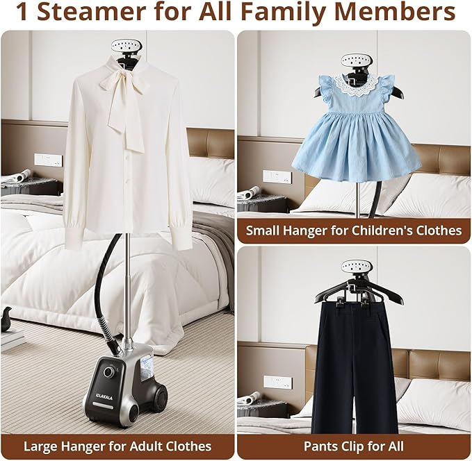 LAKALA Garment Steamer for Clothes, 30-Second Instant Heat-Up, 2.5L Water Tanks - Image 5