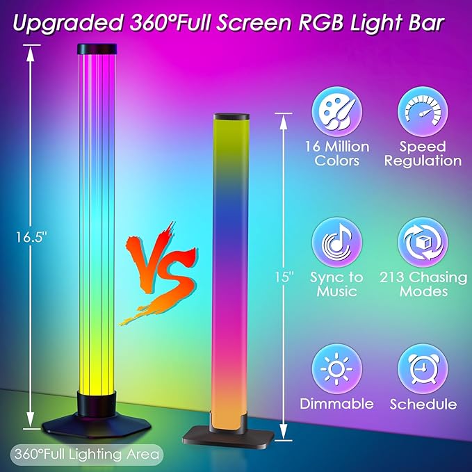 360° Smart Light Bar, Crystal Ambient Mood Light - Image 3