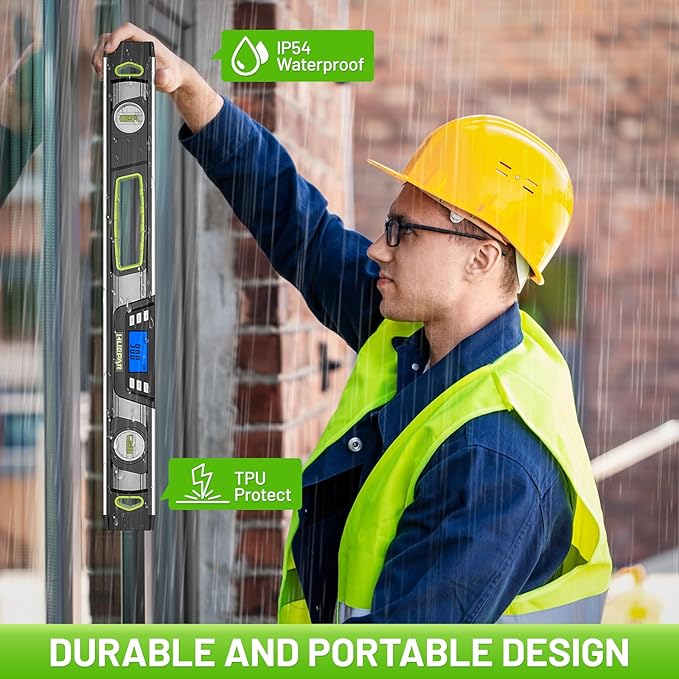 Huepar 48-Inch Digital Level, Professional Smart Precision Torpedo Level Tool - Image 9